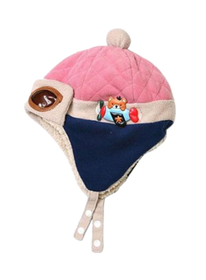 Bluelans Pilot Earflap Beanie Pink/Blue/Beige 