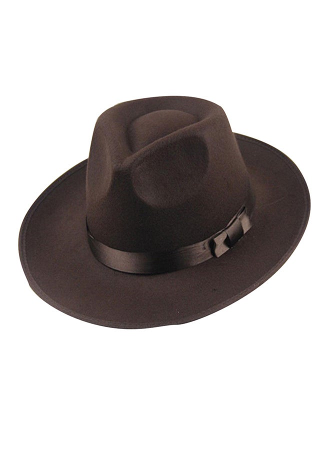 Bluelans Wide Brim Fedora Panama Hat Coffee  - Image 1
