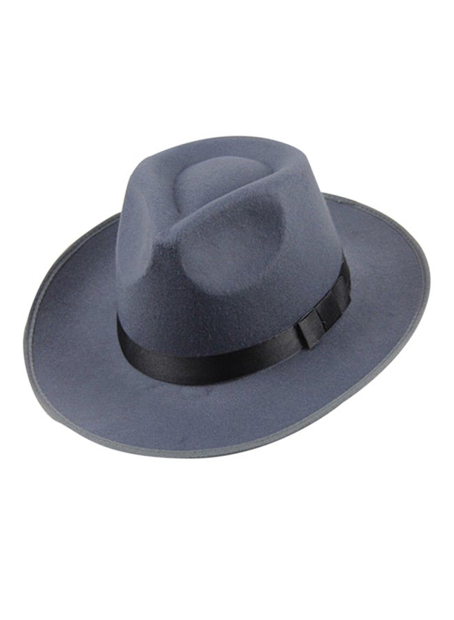 Bluelans - Wide Brim Fedora Panama Hat Grey - Image 1