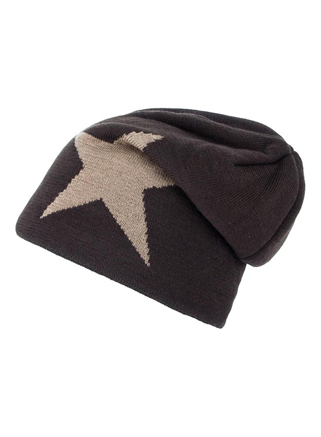 Bluelans Star Knitted Beanie Coffee 