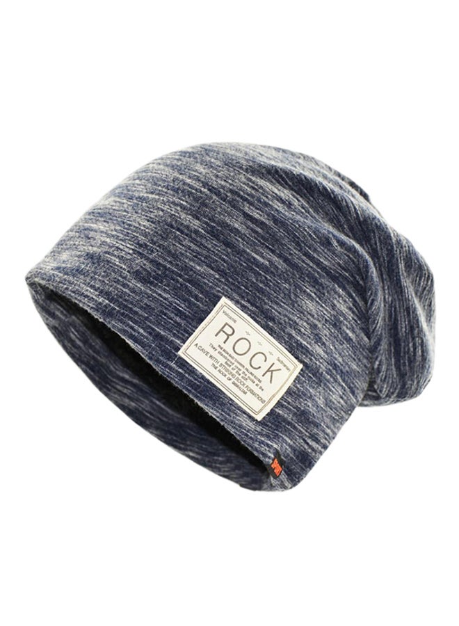 Bluelans - Rock Patch Beanie Navy Blue - Image 1