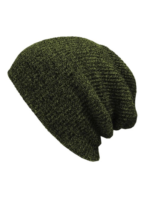 Knitted Beanie Cap Army Green