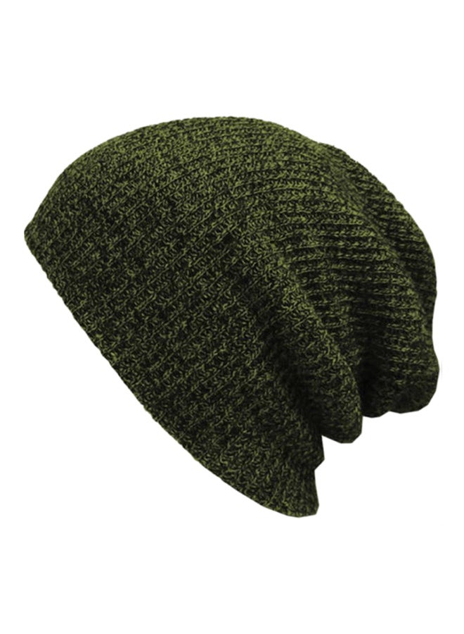 Bluelans - Knitted Beanie Cap Army Green - Image 1
