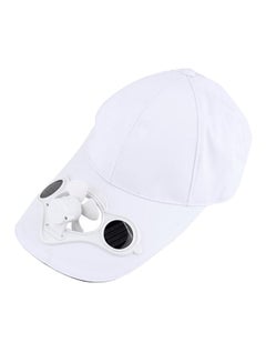 Bluelans Fishing Cap With Solar Fan White 