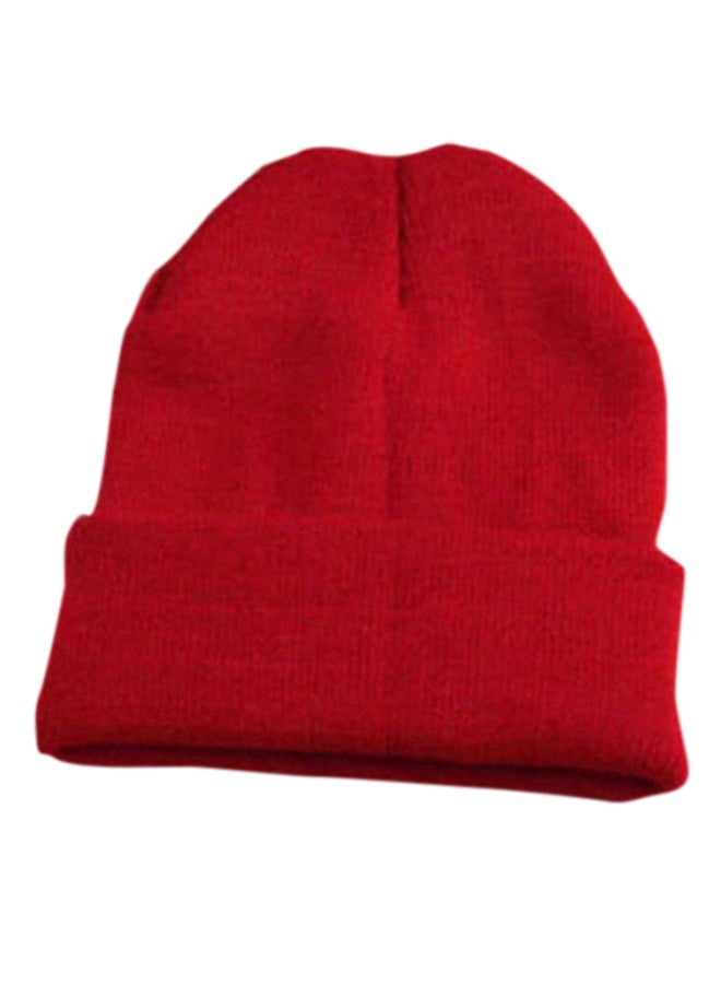 Bluelans Knitted Ski Beanie Jujube Red
