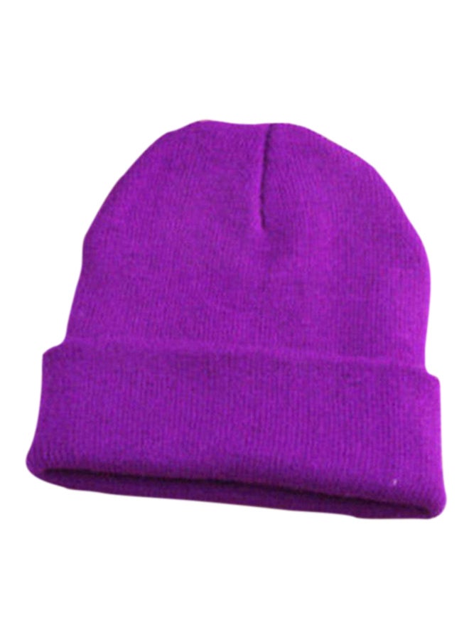 Bluelans Knitted Ski Beanie Deep Purple 