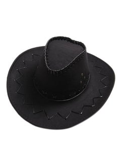 Bluelans Cowboy Style Stitched Hat Black  - Image 1