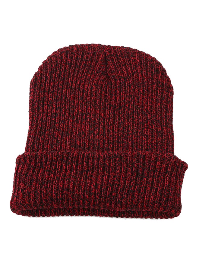 Bluelans Knitted Baggy Beanie Wine Red 