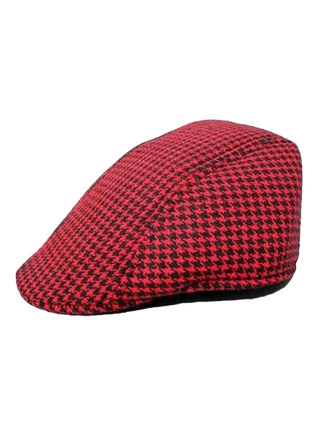 Bluelans - Flat Herringbone Country Peak Cap Red - Image 1