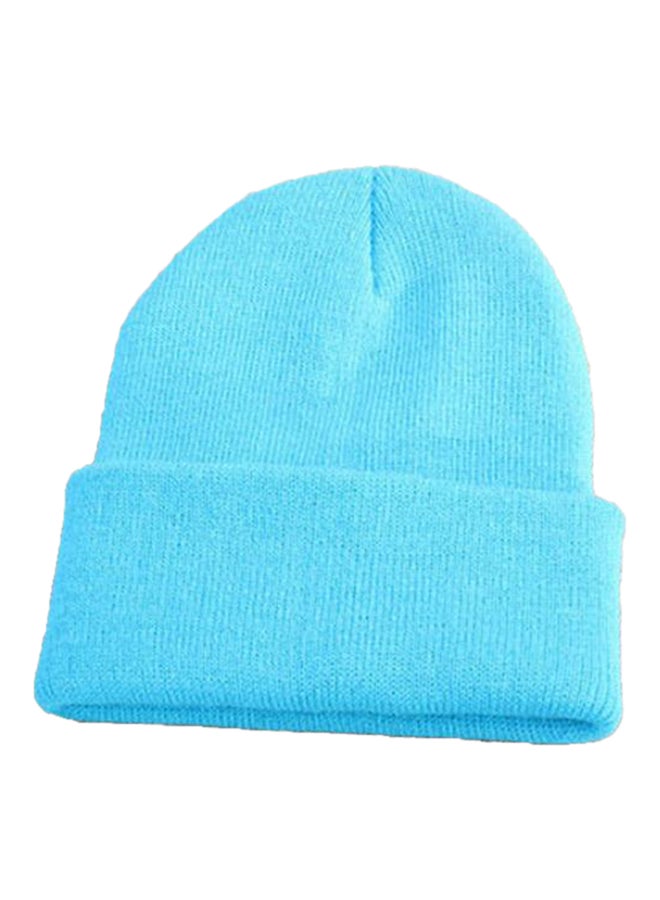 Bluelans Knitted Elastic Cuff Beanie Dark Sea Blue 