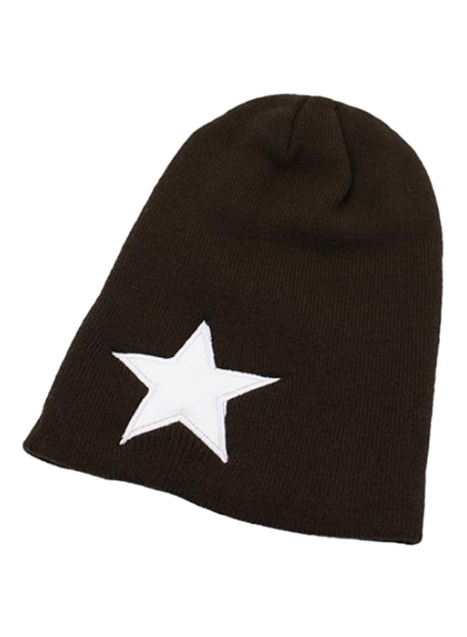Bluelans Star Printed Knitted Beanie Coffee 