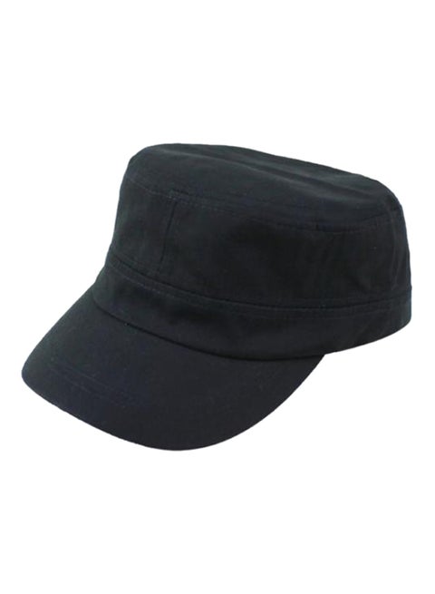 Military Cadet Style Cap Black