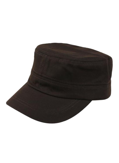 Military Cadet Style Cap Coffee