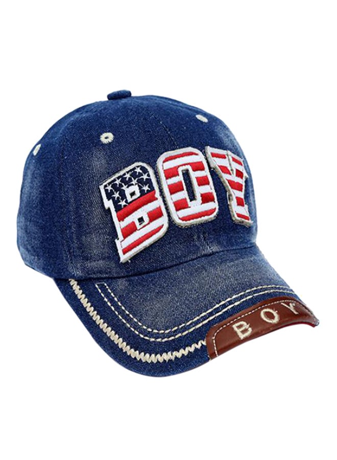 Bluelans Snapback Baseball Cap Dark Blue/Red/White