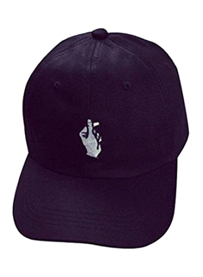 Bluelans - Embroidered Heart Gesture Baseball Cap Purple - Image 1