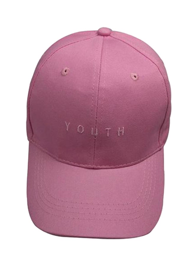 Bluelans - Letter Embroidered Snapback Baseball Cap Hot Pink - Image 1