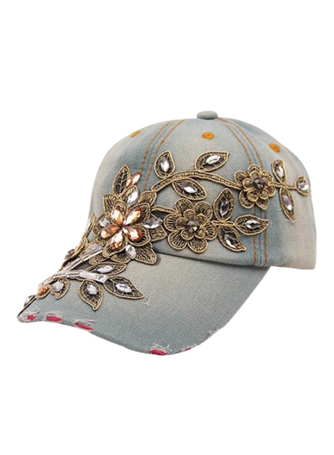 Embossing Flower Cap Grey