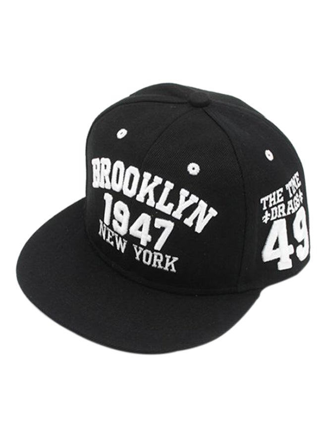 Bluelans - English Letter Printed Outdoor Cap Black - Image 1