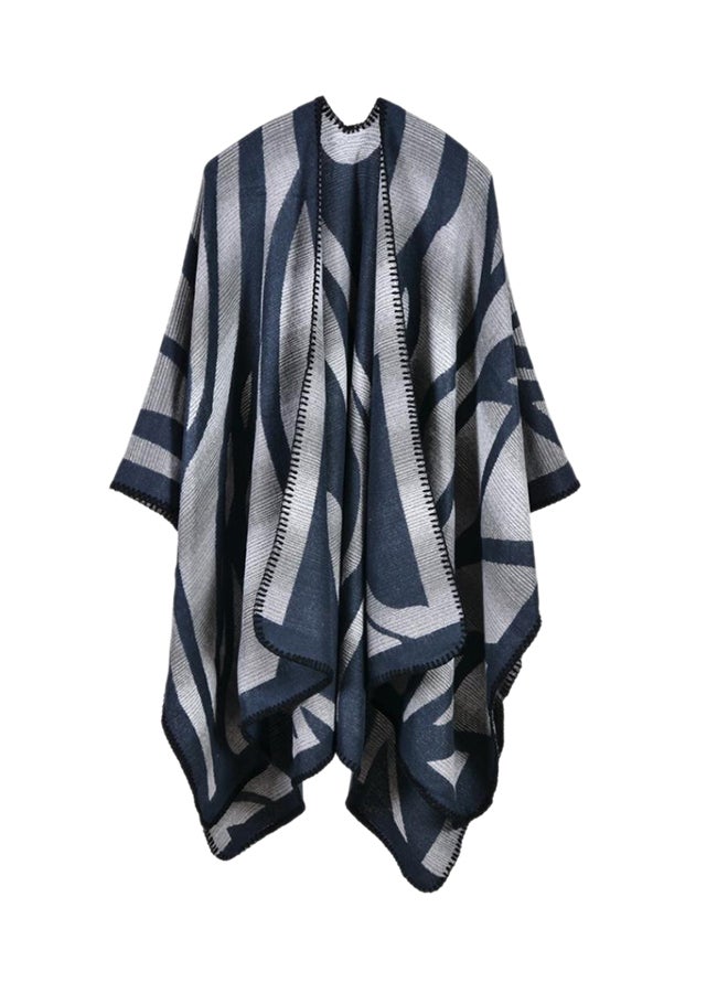 Camouflage Poncho Style Cape Dark Blue/Grey - v1519915048/N13303345A_1