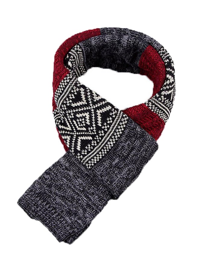 Bluelans - Long Patchwork Scarf Red - Image 1