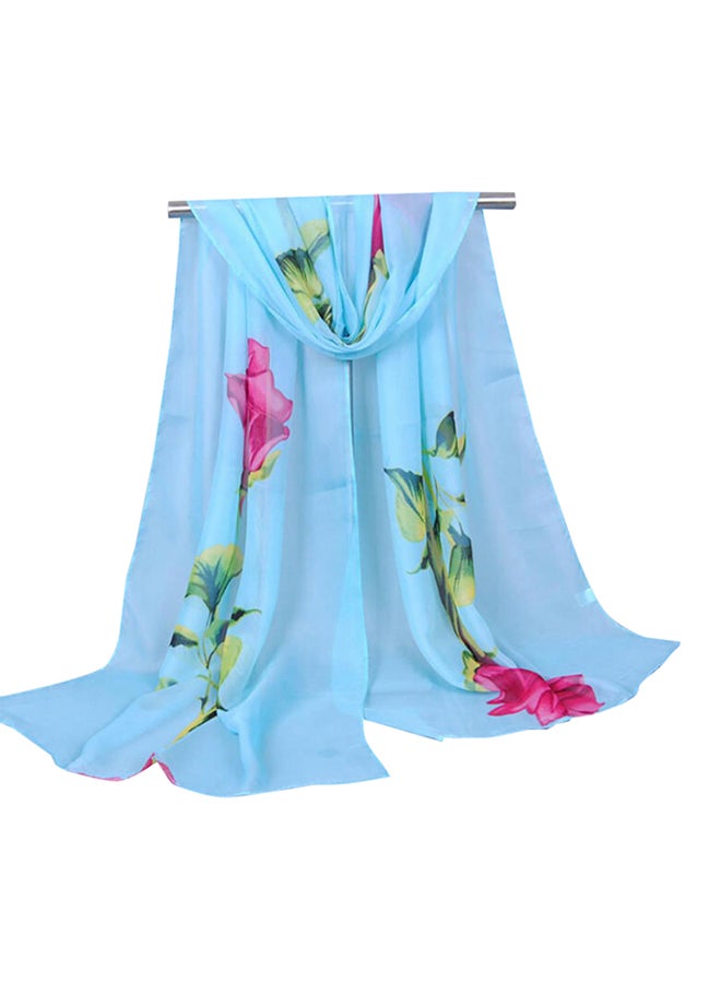 Bluelans - Rose Printed Wrap Blue - Image 1