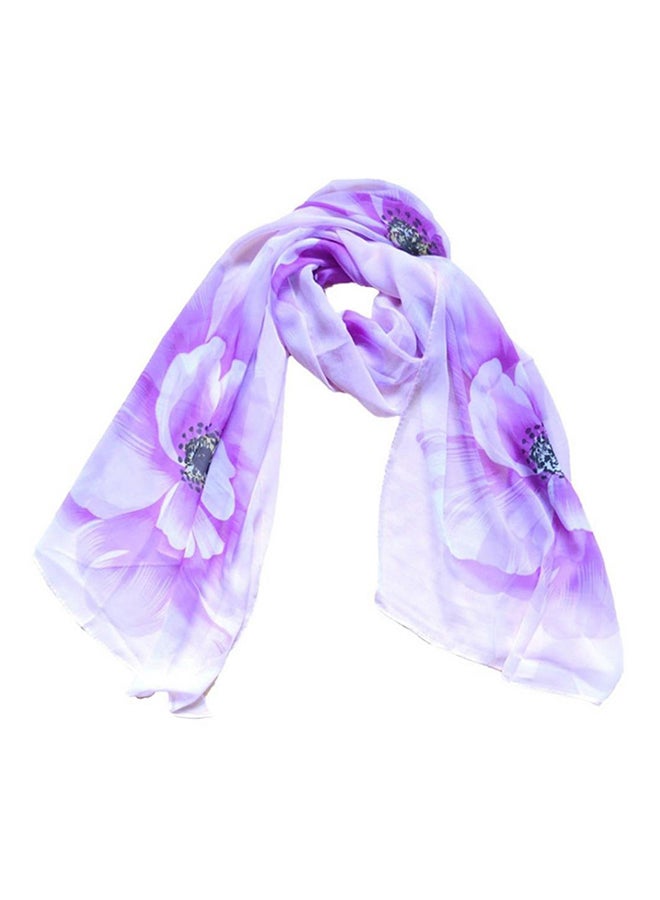 Long Printed Soft Scarf Purple 10 - v1519915313/N13304379A_1