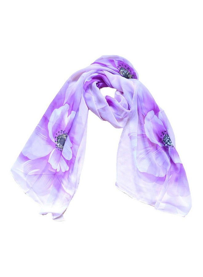 Bluelans - Long Printed Soft Scarf Purple 10 - Image 1
