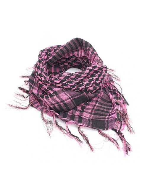 Plaid Pashmina Scarf Pink/Black