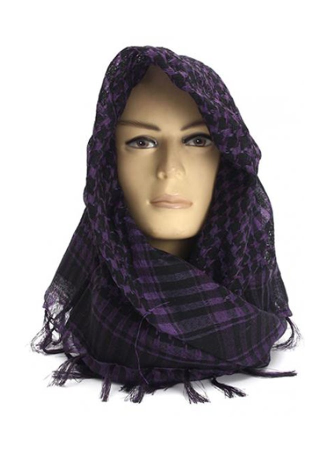Bluelans - Plaid Pashmina Scarf Purple - Image 1