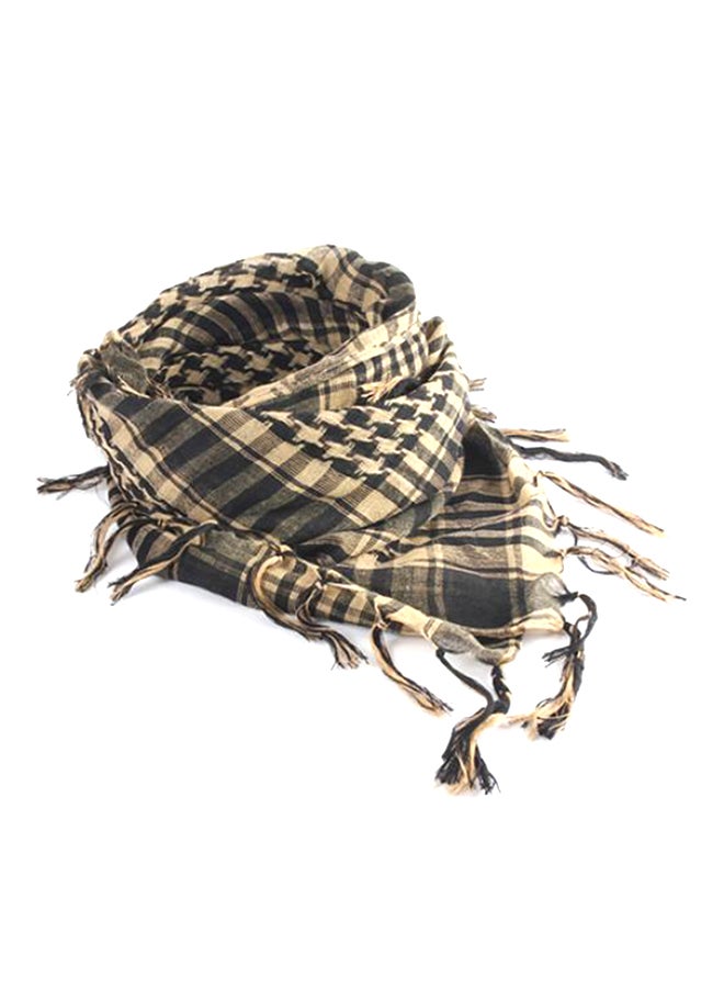 Bluelans Plaid Tassel Arab Shemagh KeffIyeh Scarf Yellow/Black 