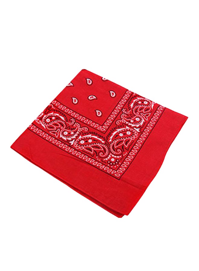 Bluelans Printed Hip Hop Square Bandana Red/White 
