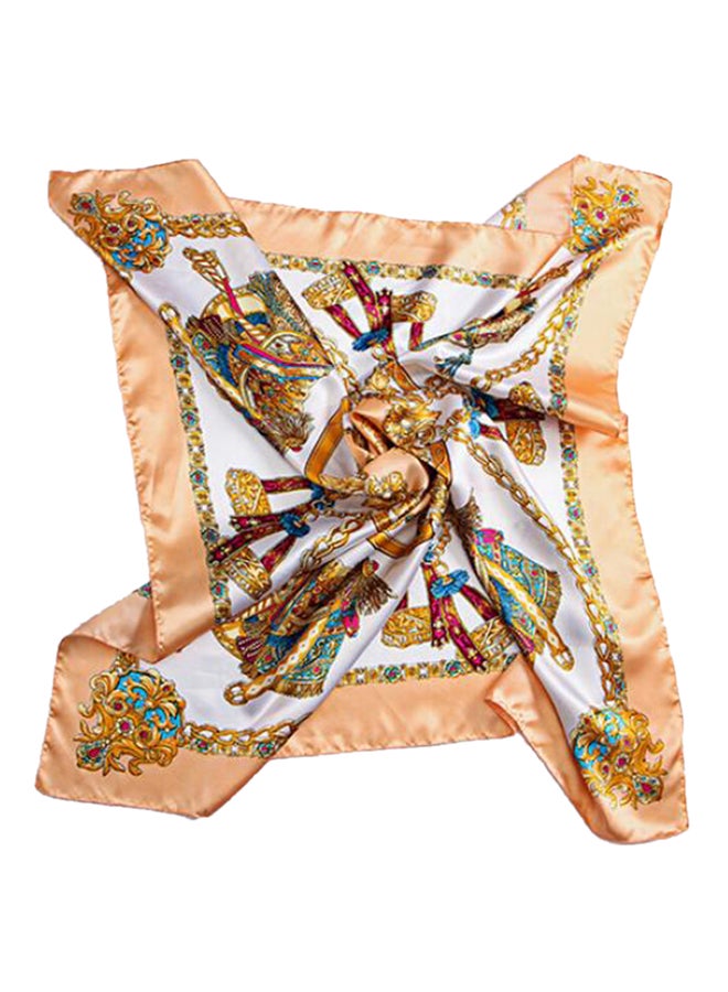 Chain Style Neck And Head Scarf Yellow