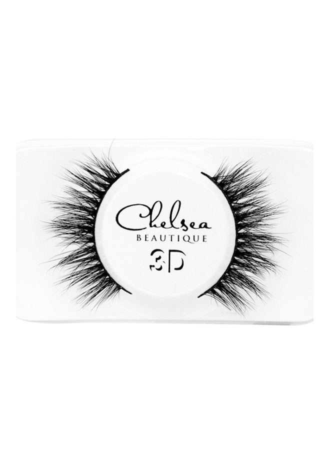 Chelsea Beautique Type 22 3D Mink Strip Eyelashes Black 