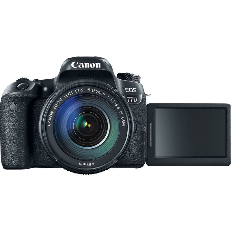 EOS 77D DSLR With EF-S 18-135mm f/3.5-5.6 IS USM Lens 24.2MP ,LCD Touchscreen, Built-In Wi-Fi, NFC And Bluetooth