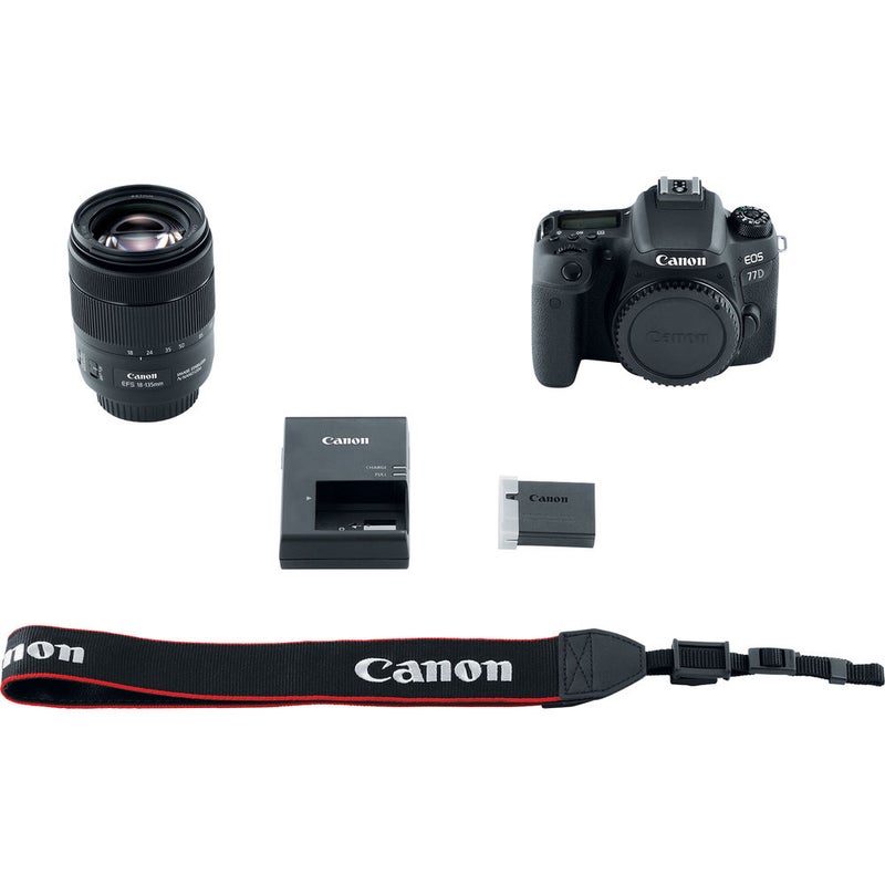 EOS 77D DSLR With EF-S 18-135mm f/3.5-5.6 IS USM Lens 24.2MP ,LCD Touchscreen, Built-In Wi-Fi, NFC And Bluetooth