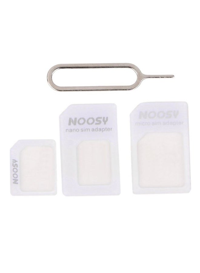 Nano to Micro Normal SIM Card Adapter White 