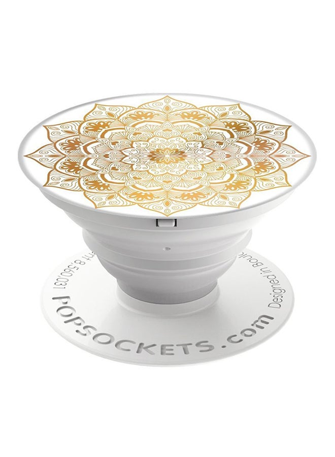 بوب سوكيتس قبضة إصبع وحامل للهاتف أبيض/ذهبي