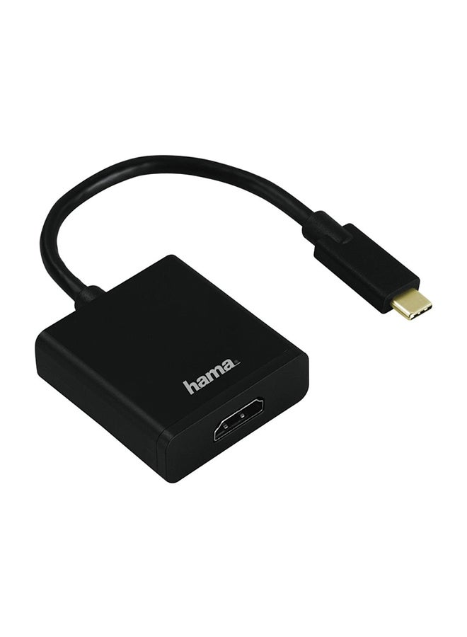 هاما مهايئ USB من نوع C أسود 