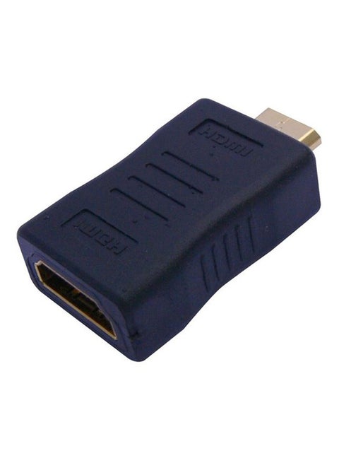 Mini HDMI Male To HDMI Female Adapter Blue