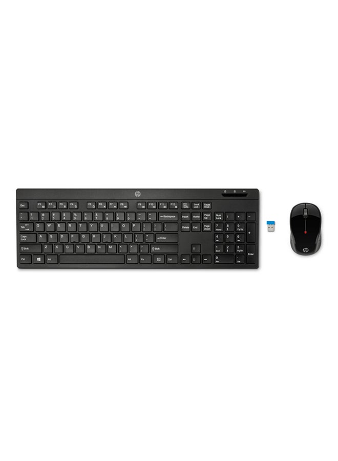 200 Wireless Keyboard And Mouse Black