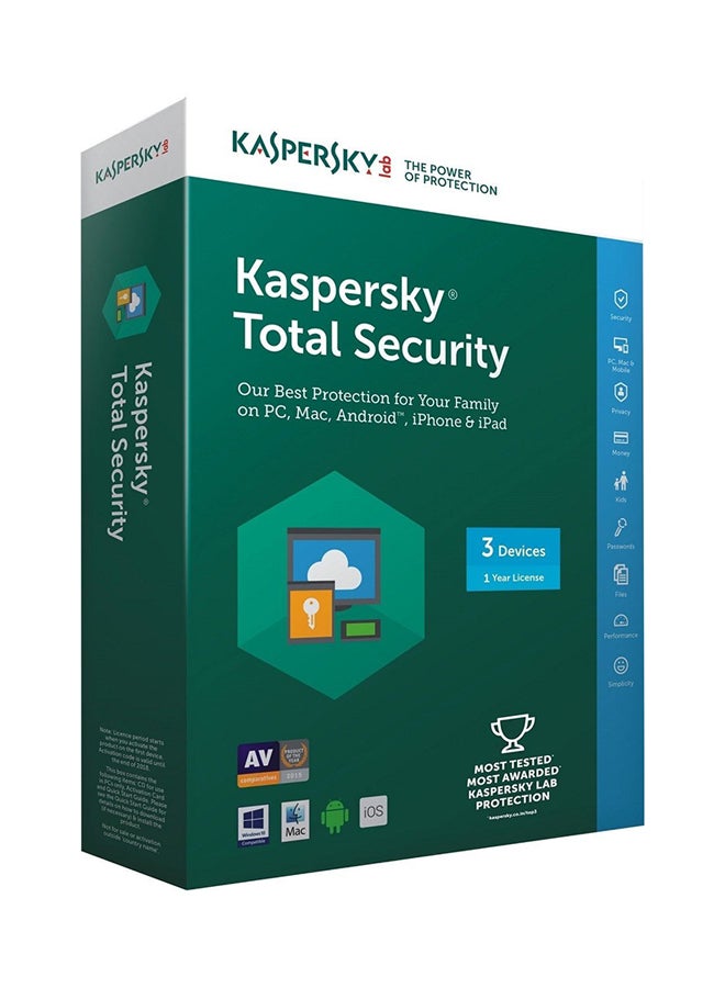 Kaspersky - Total Security 3 Users Green/White/Blue - Image 1