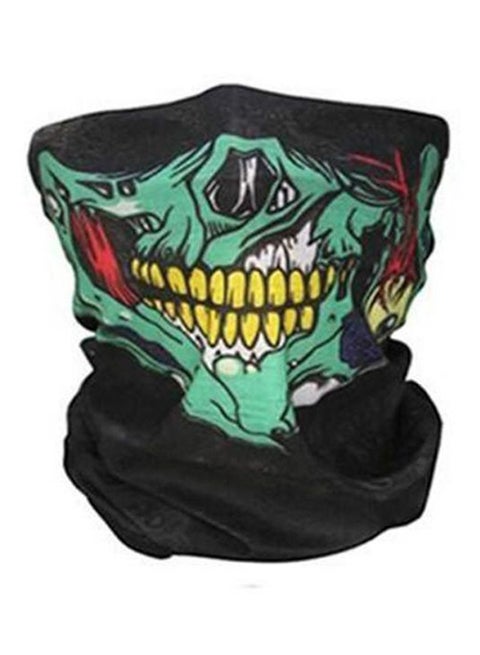 Skull Printed Bandana Black/Green/Yellow