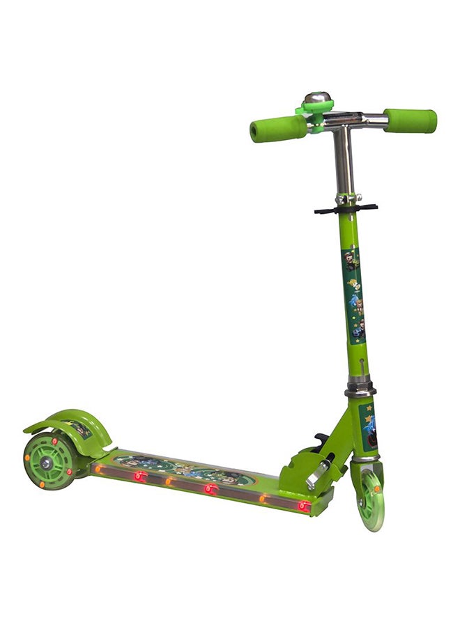 3 Wheel Scooter with Music and LED Light Battery Required Green For Kids Green 36x6x7cm - Image 1