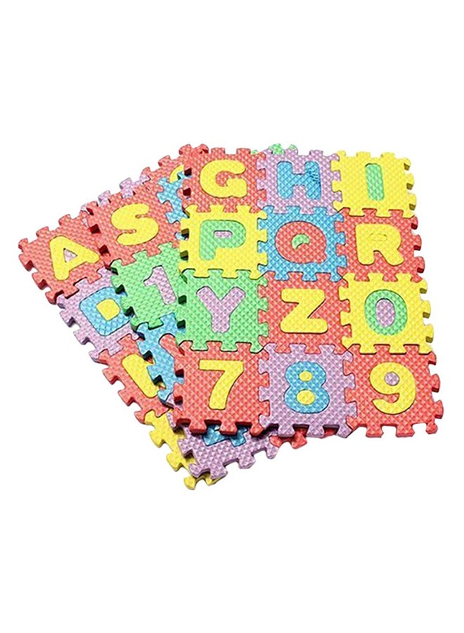 36-Piece Alphabet and Numeral Puzzle Foam Mat - Image 1