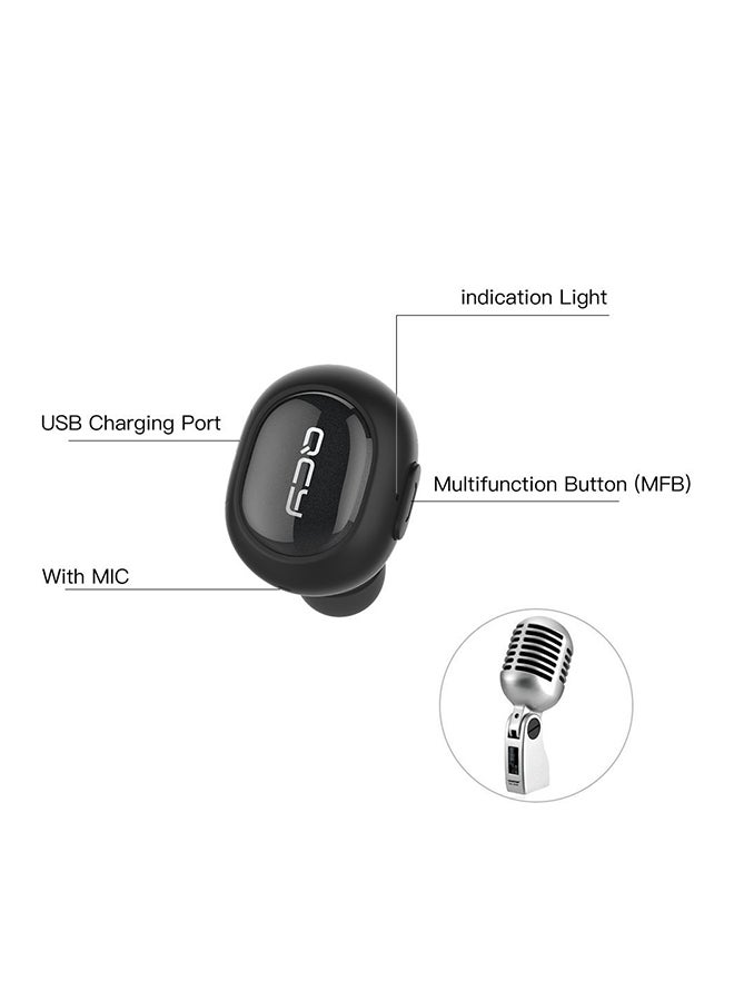 Mini Wireless Bluetooth In-Ear Headset Black