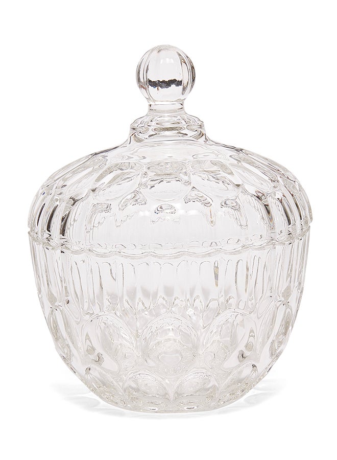هوم بيفوت وعاء سكر زجاجي مع غطاء شفاف - Image 1