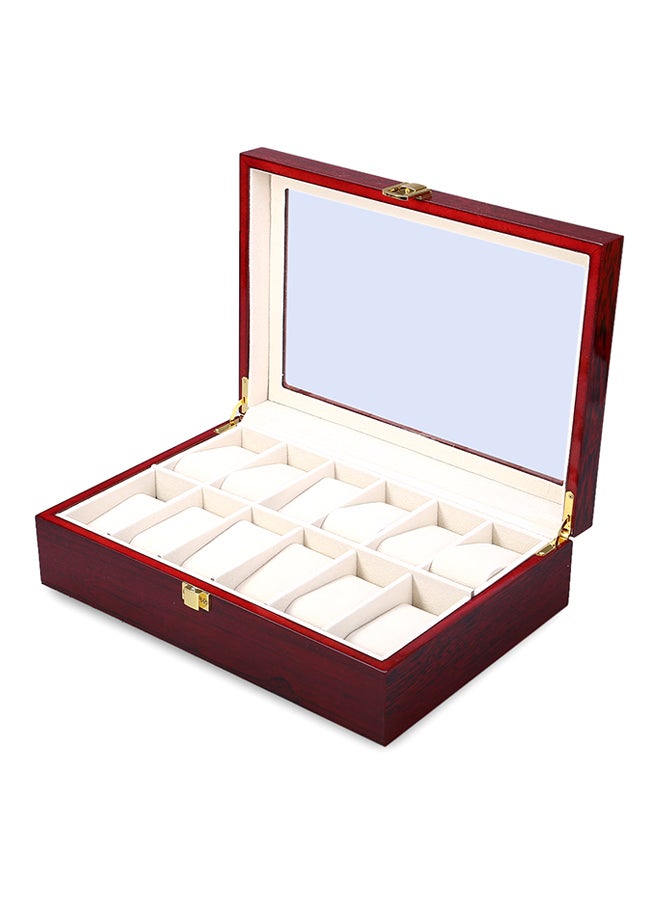 unisex 12-Slot Watch Display Wooden Box - Image 1