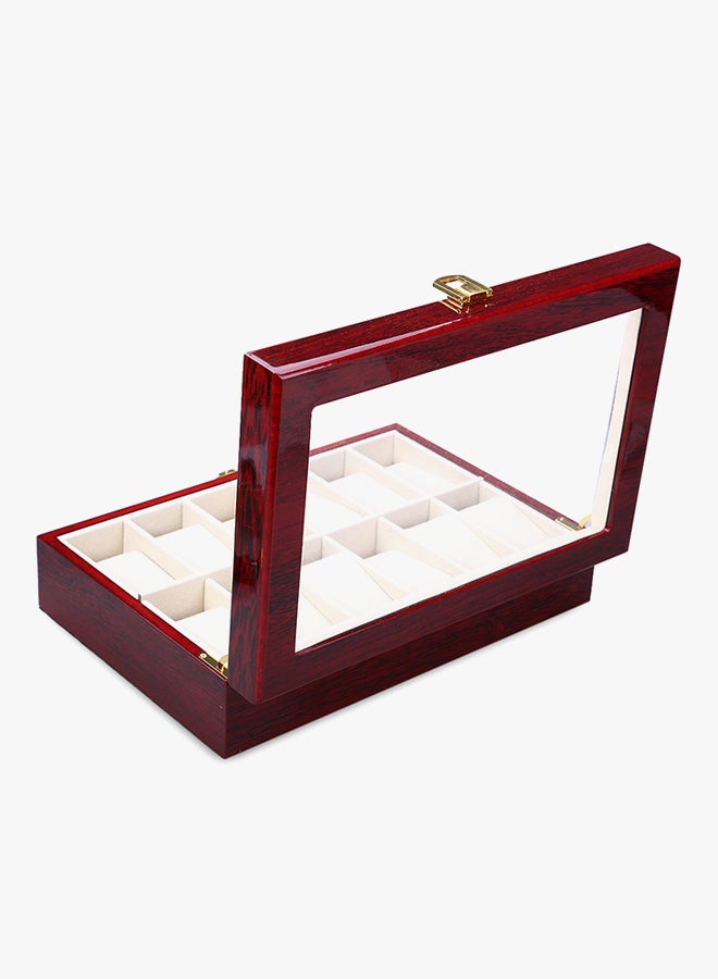 unisex 12-Slot Watch Display Wooden Box - Image 2