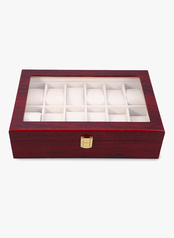 unisex 12-Slot Watch Display Wooden Box - Image 3