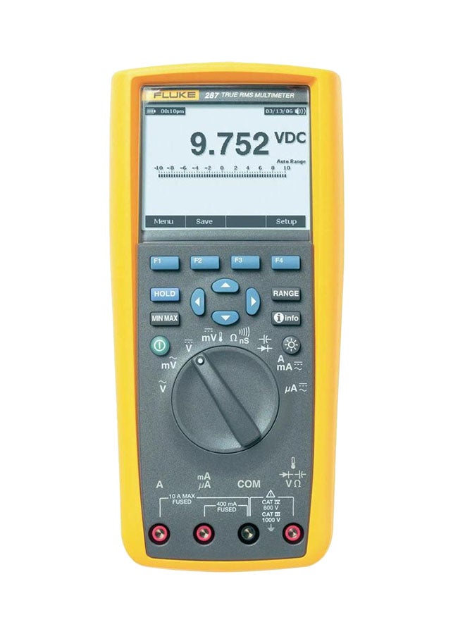 FLUKE True-RMS Industrial Logging Multimeter with Trend Capture Yellow/Grey